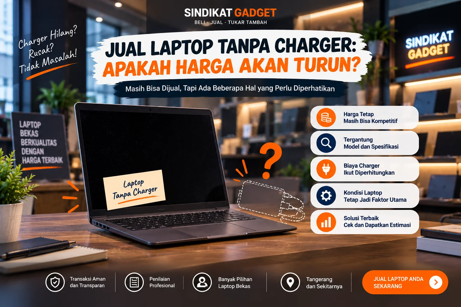 Jual Laptop Tanpa Charger: Apakah Harga Akan Turun?